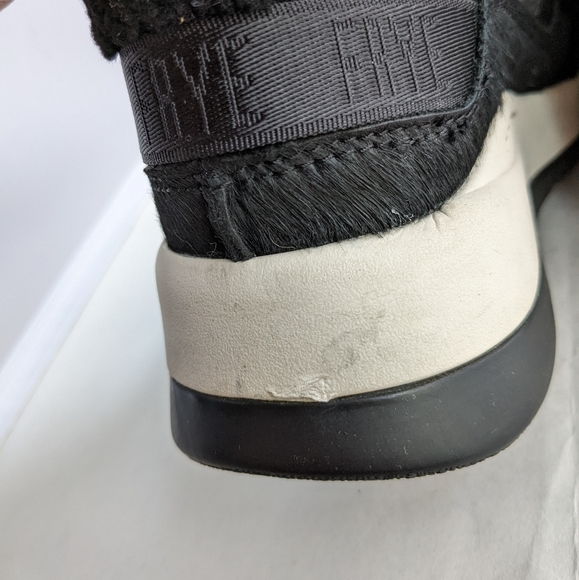 Frye Willow Low Women’s Lace Up Sneakers Size 8M Black Leather Calf Hair - Picture 9 of 9